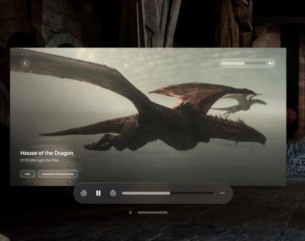 Image Apple Vision Pro : Max propose un environnement immersif pour la saison 2 de House of the Dragon