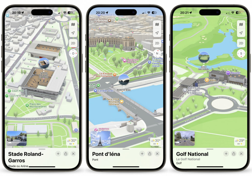 Apple Plans 3D Jeux Olympiques 2024 Paris