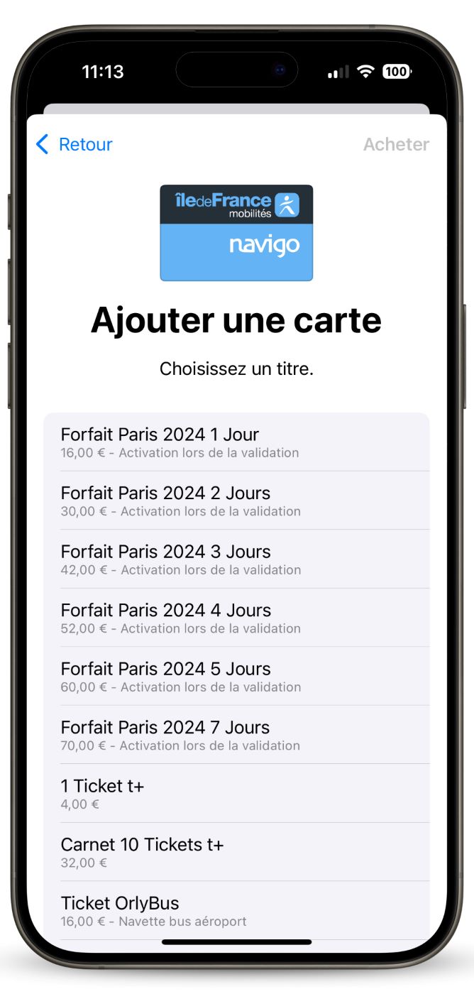 Hausse Prix Transports Commun Paris RATP JO 2024 iPhone