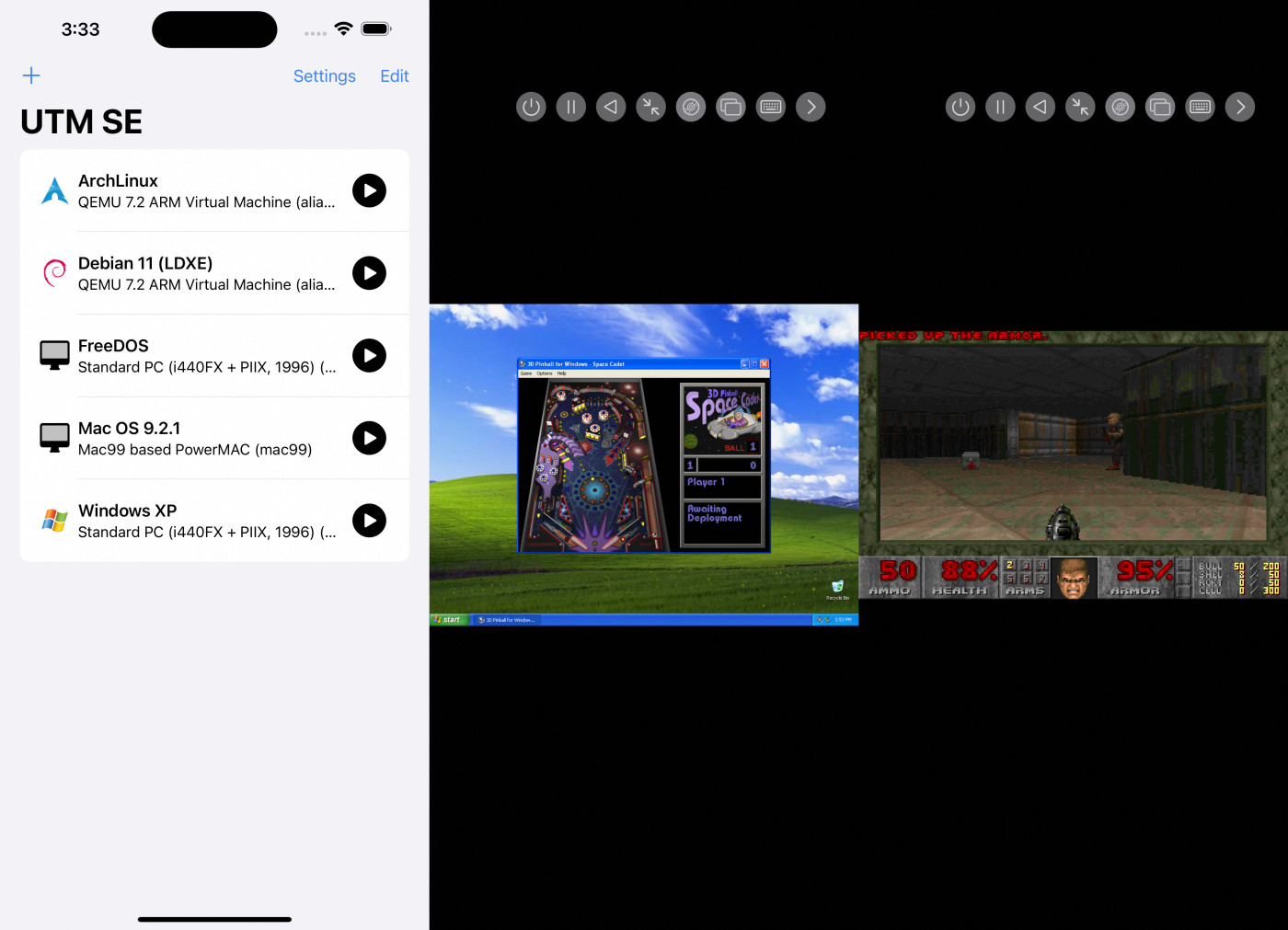 UTM SE Application iPhone