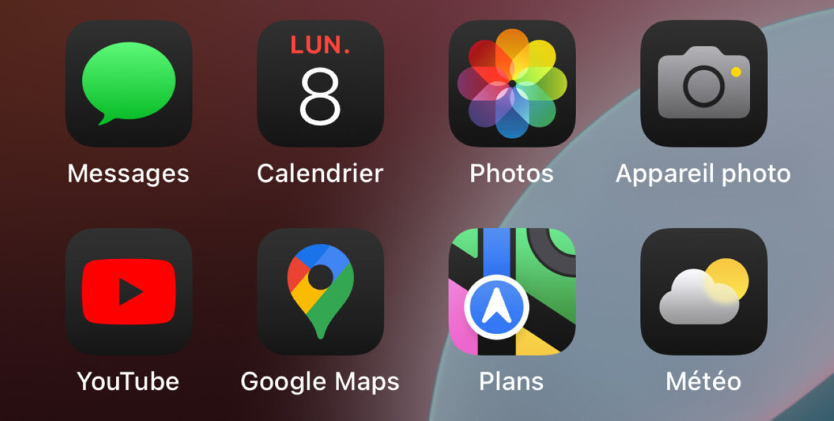 iOS 18 Beta 3 Icone Plans Sombre