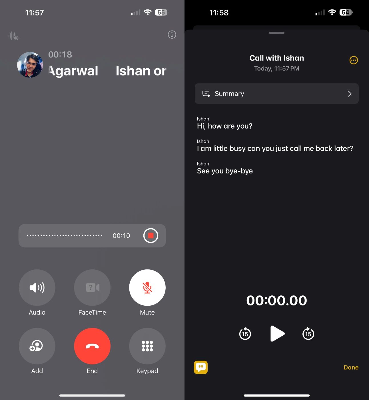iOS 18.1 Beta Enregistrement Appel