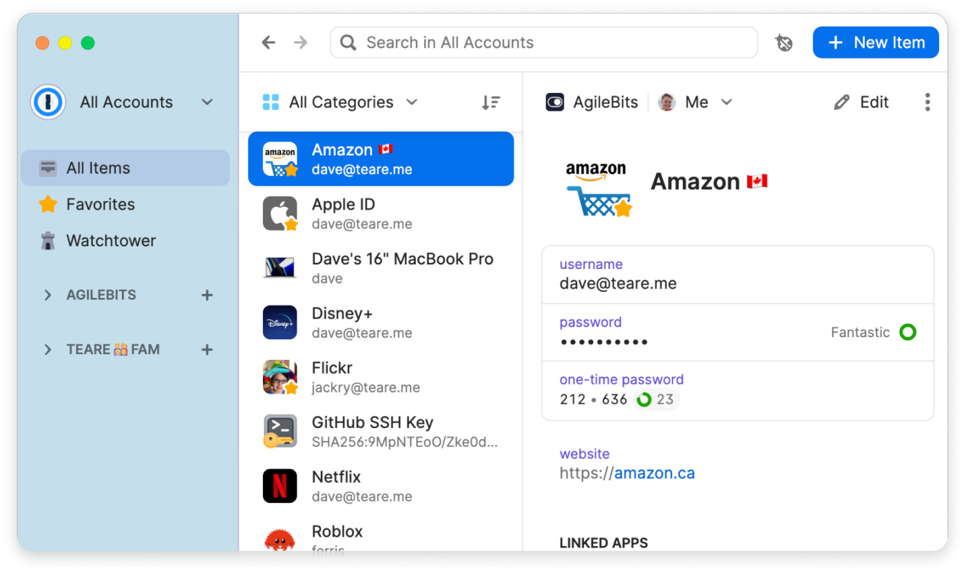 1Password 8 Application Mac