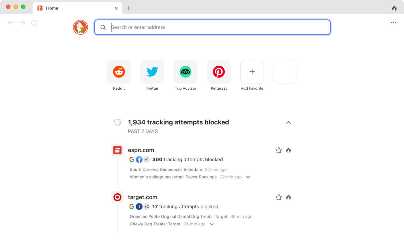 DuckDuckGo Navigateur Application Mac