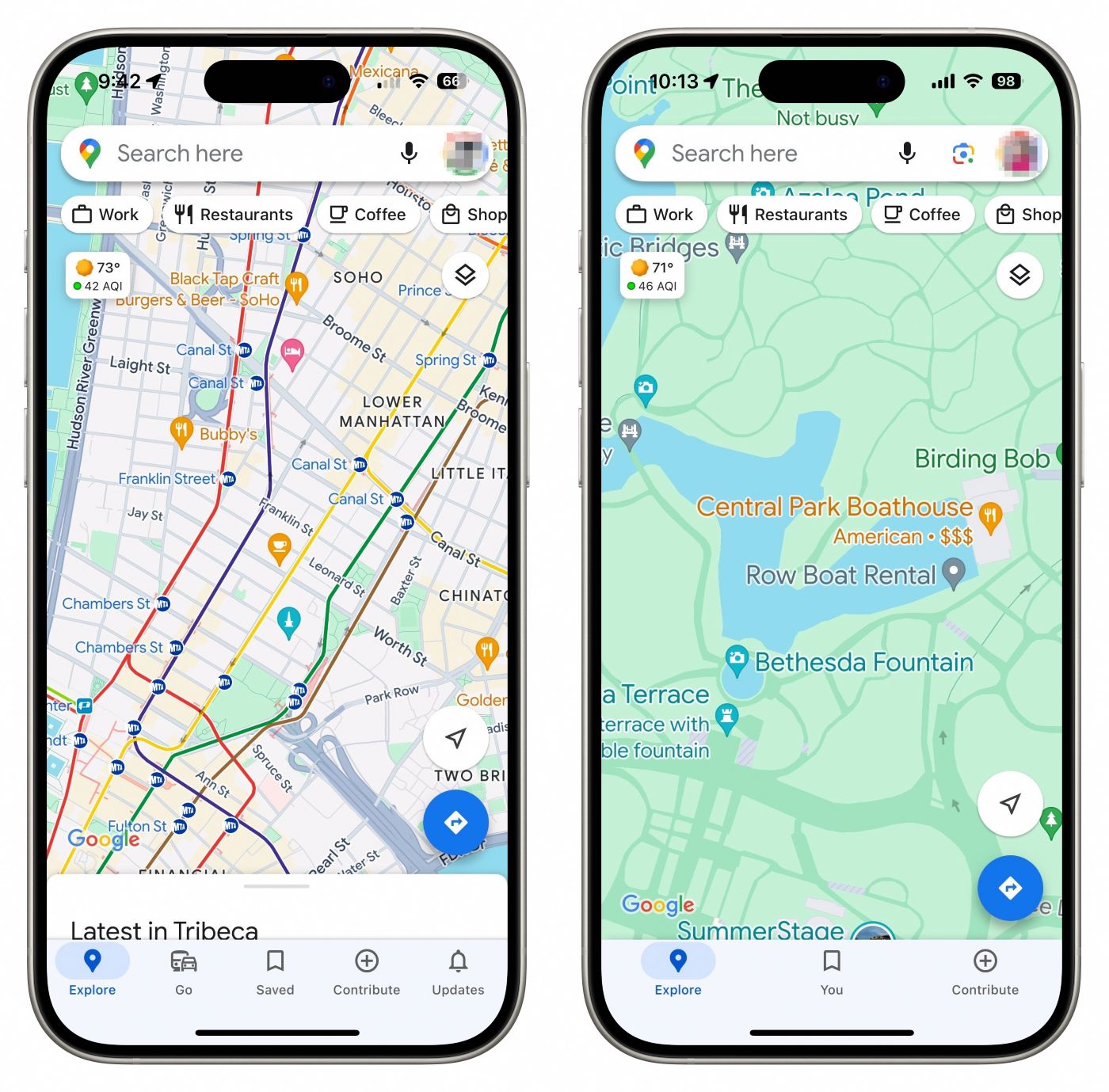 Google Maps Application iPhone Barre Navigation