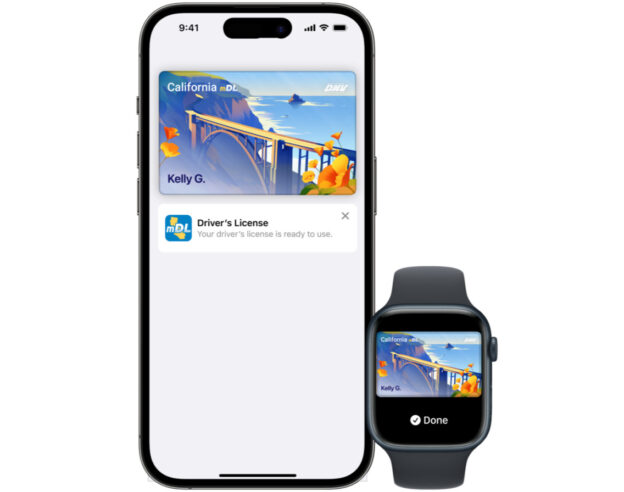 Permis de Conduire Californie iPhone Apple Watch