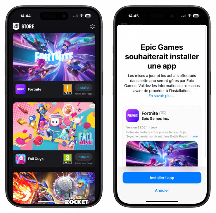 Comment installer Fortnite et l’Epic Games Store sur iPhone