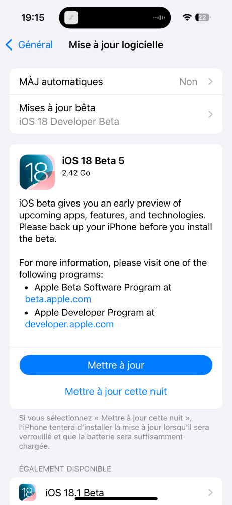 iOS 18 Beta 5 Disponible