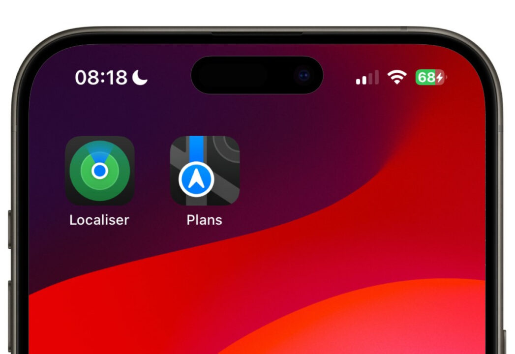 iOS 18 Beta 5 Icones Sombres Plans Localiser