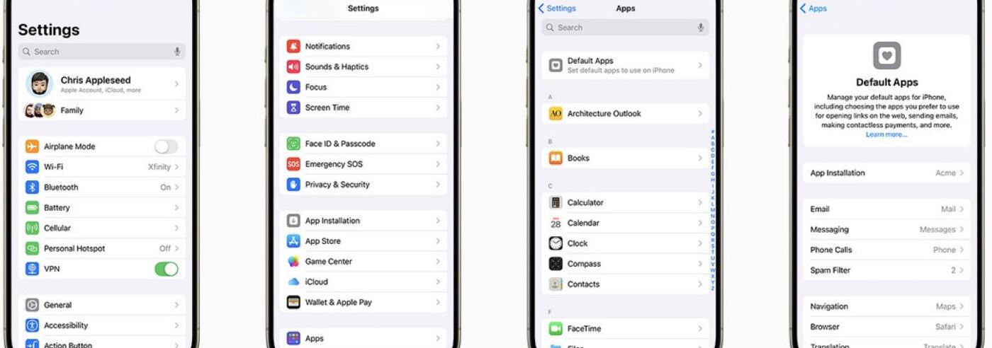 iOS 18 Reglages Applications Par Defaut