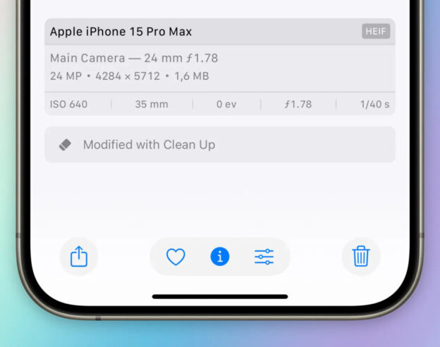 iOS 18.1 Beta 3 Label Photo Modifiee Clean Up