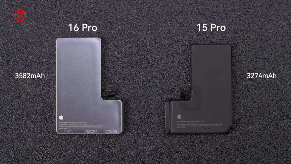 Batterie Metal iPhone 16 Pro vs 15 Pro