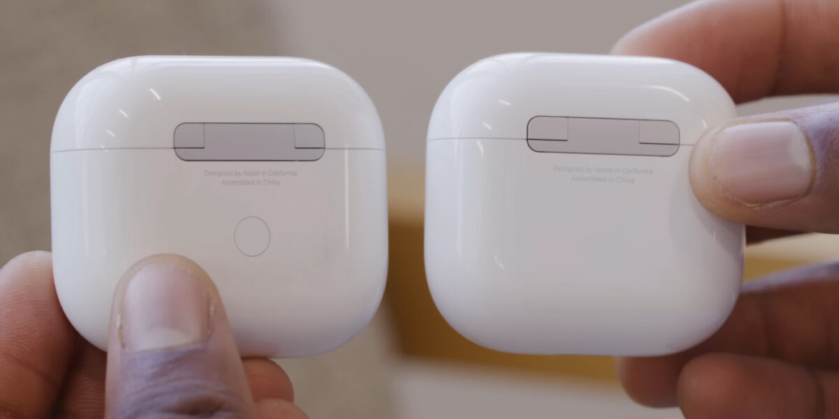 Boitiers AirPods 3 vs AirPods 4 Bouton Appairage