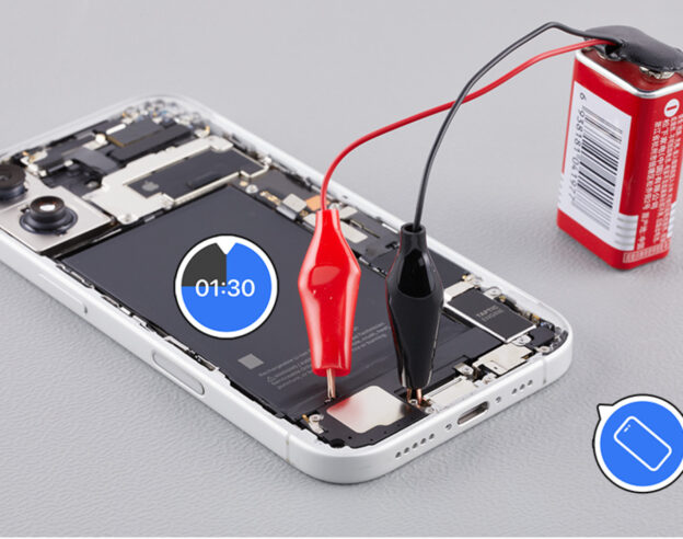 iPhone 16 Interieur Remplacer Batterie Pile 9 V