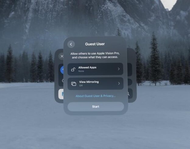 Image Apple Vision Pro : bientôt, un mode invité amélioré contrôlé par l’iPhone