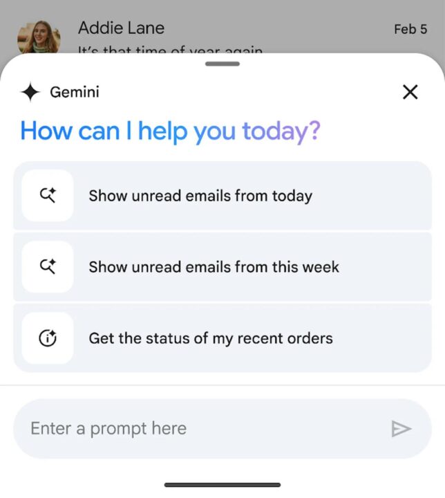 Gmail iOS Gemini