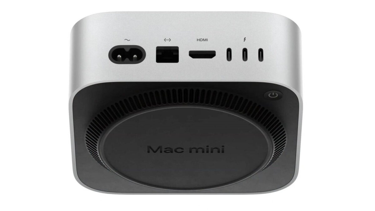 Mac mini M4 Bouton Allumage Dessous