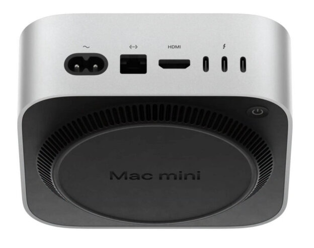 Mac mini M4 Bouton Alimentation Dessous