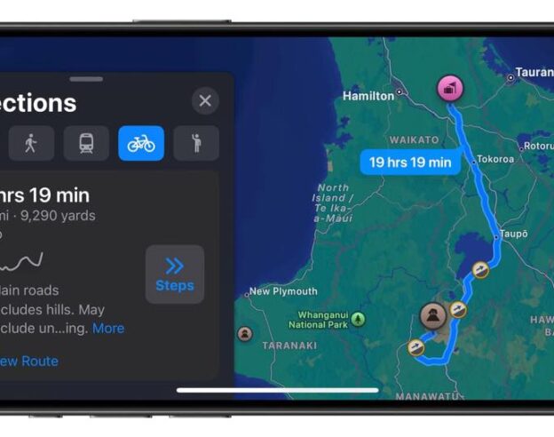 image de l'article Plans : Apple introduit les itinéraires pour vélos en Nouvelle-Zélande