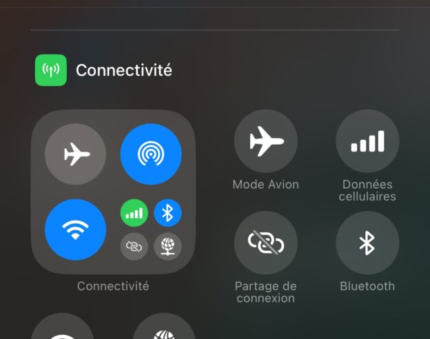 image de l'article Centre de contrôle : Apple prépare un nouveau bouton pour activer la connectivité satellite dans iOS 18.1