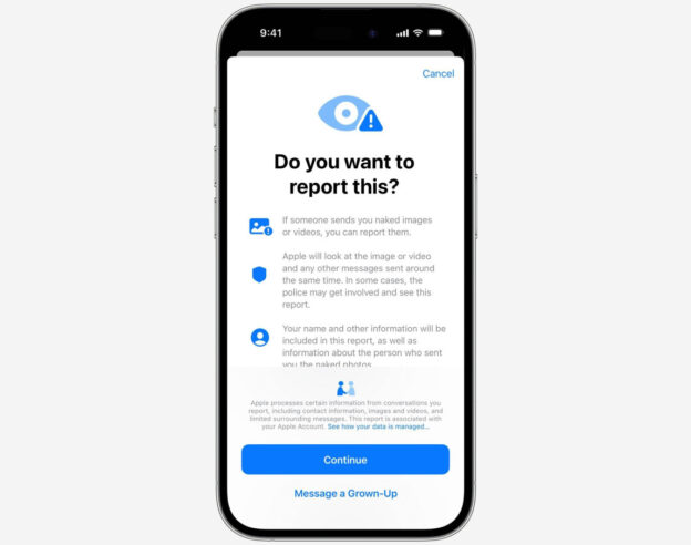 image de l'article iMessage : les enfants pourront signaler des contenus de nudité à Apple