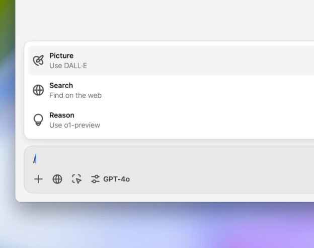 Image ChatGPT sur Mac ajoute les commandes rapides et s’intègre avec davantage d’applications