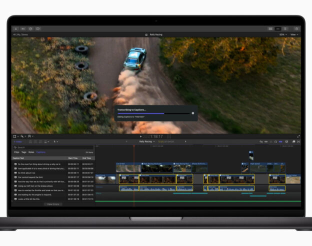 Image Final Cut Pro 11 : Apple limite la transcription des sous-titres à l’anglais pour l’instant