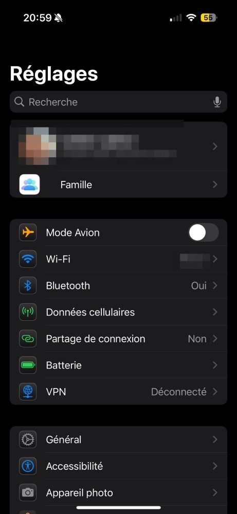 iOS 18.2 Beta 2 Icones Sombres Reglages