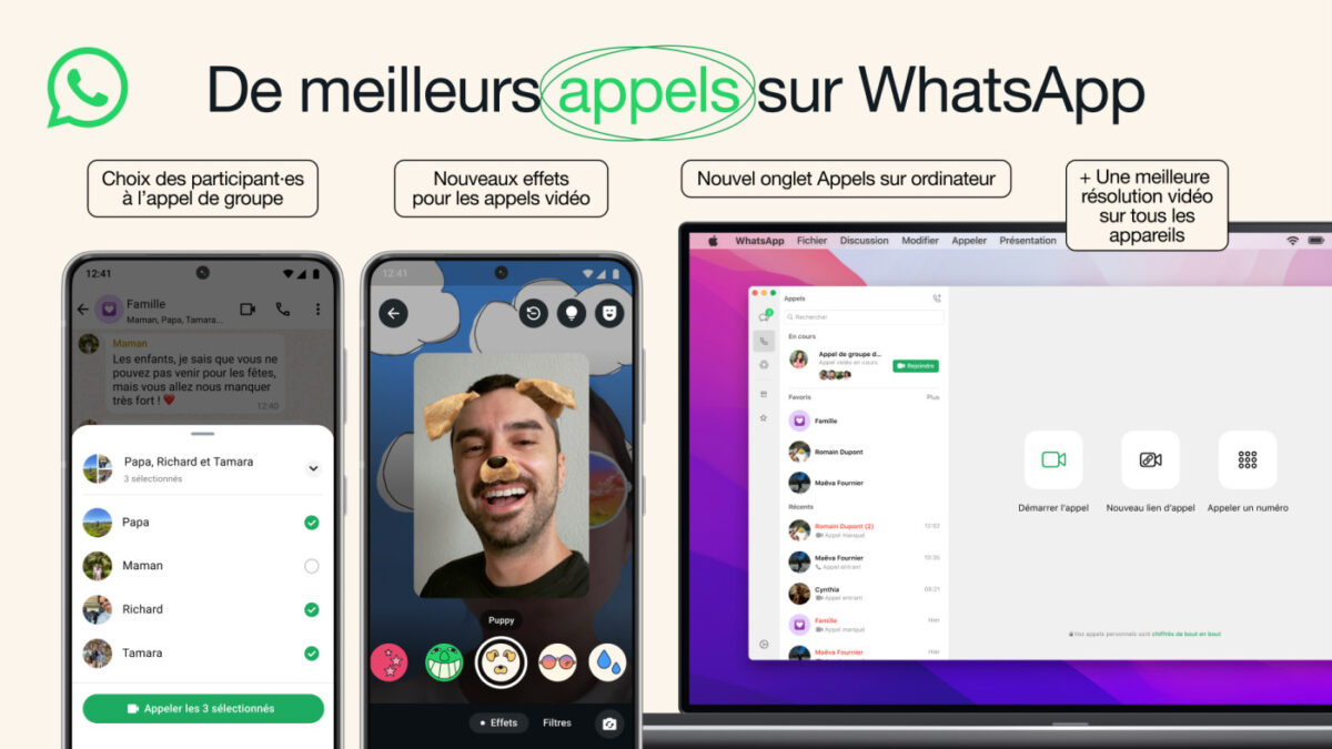 WhatsApp Ameliorations Appels