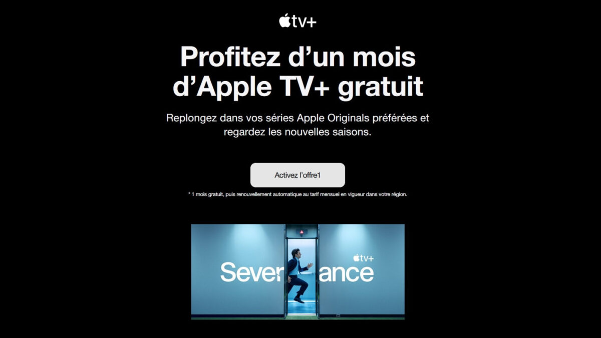 Apple TV Plus Offert 1 Mois Janvier 2025