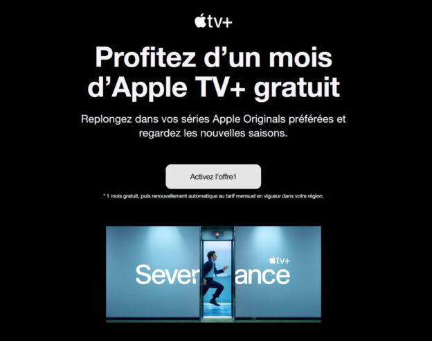 Apple TV Plus Offert 1 Mois Janvier 2025