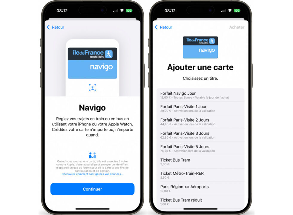 Pass Navigo iPhone Achat Prix 2025