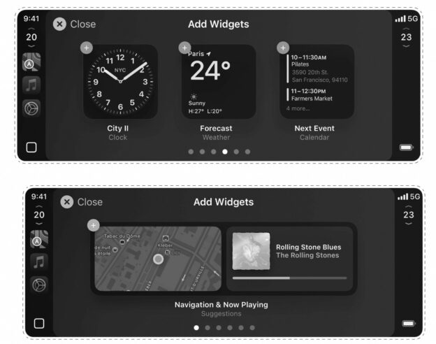 Image Le nouveau CarPlay d’Apple se montre un peu plus avec les widgets