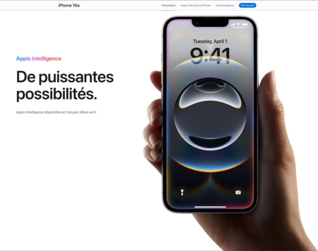 Image Apple Intelligence en français sera disponible début avril