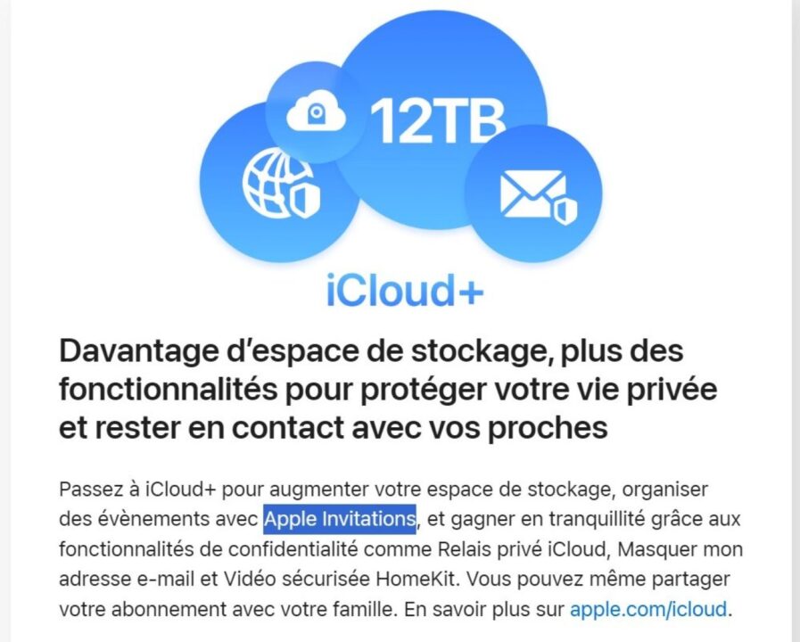 Apple Invitation iCloud