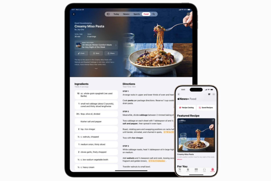 Apple News Plus Food Nourriture