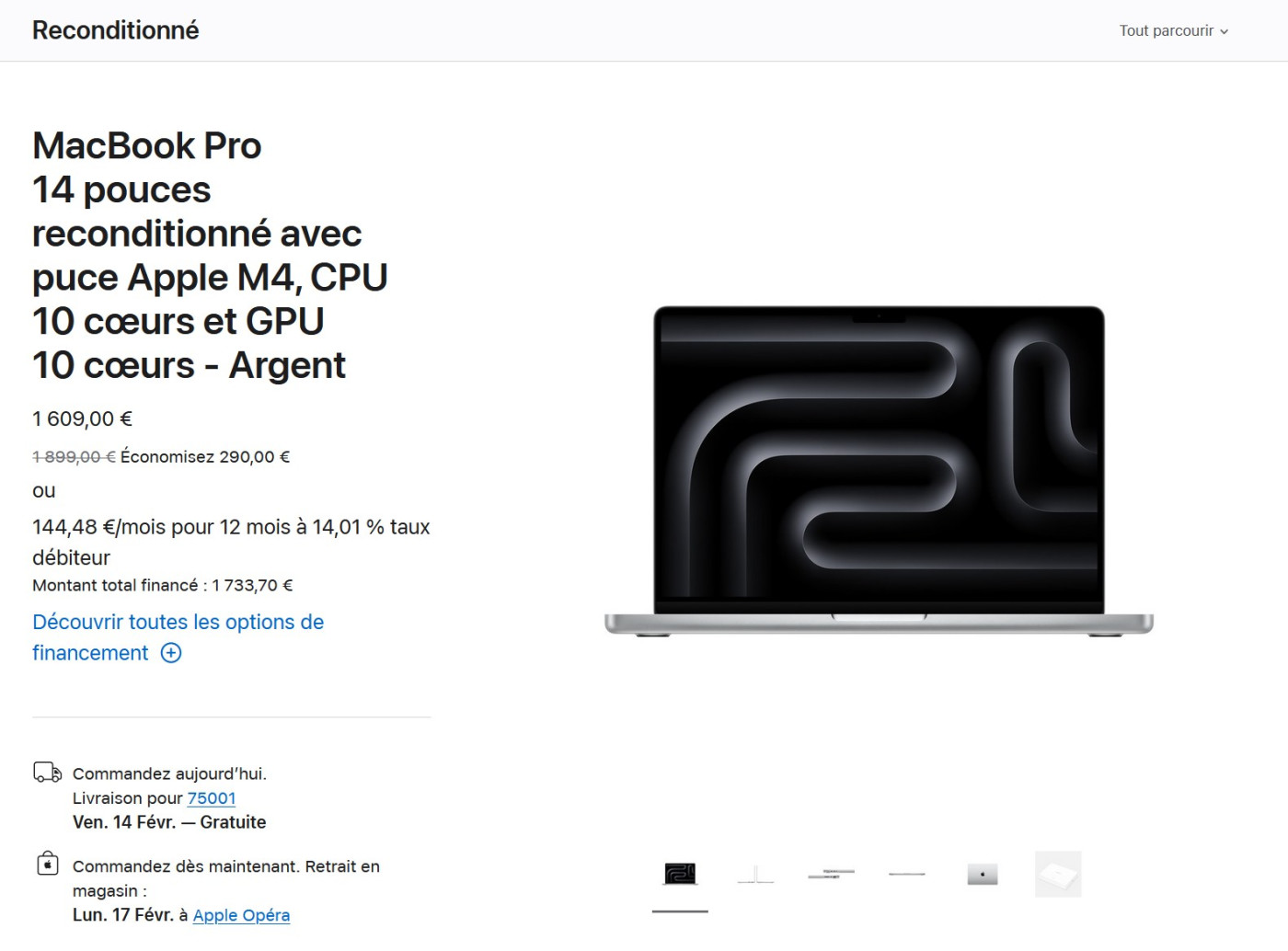 Apple met en vente les MacBook Pro M4 reconditionnés sur son refurb