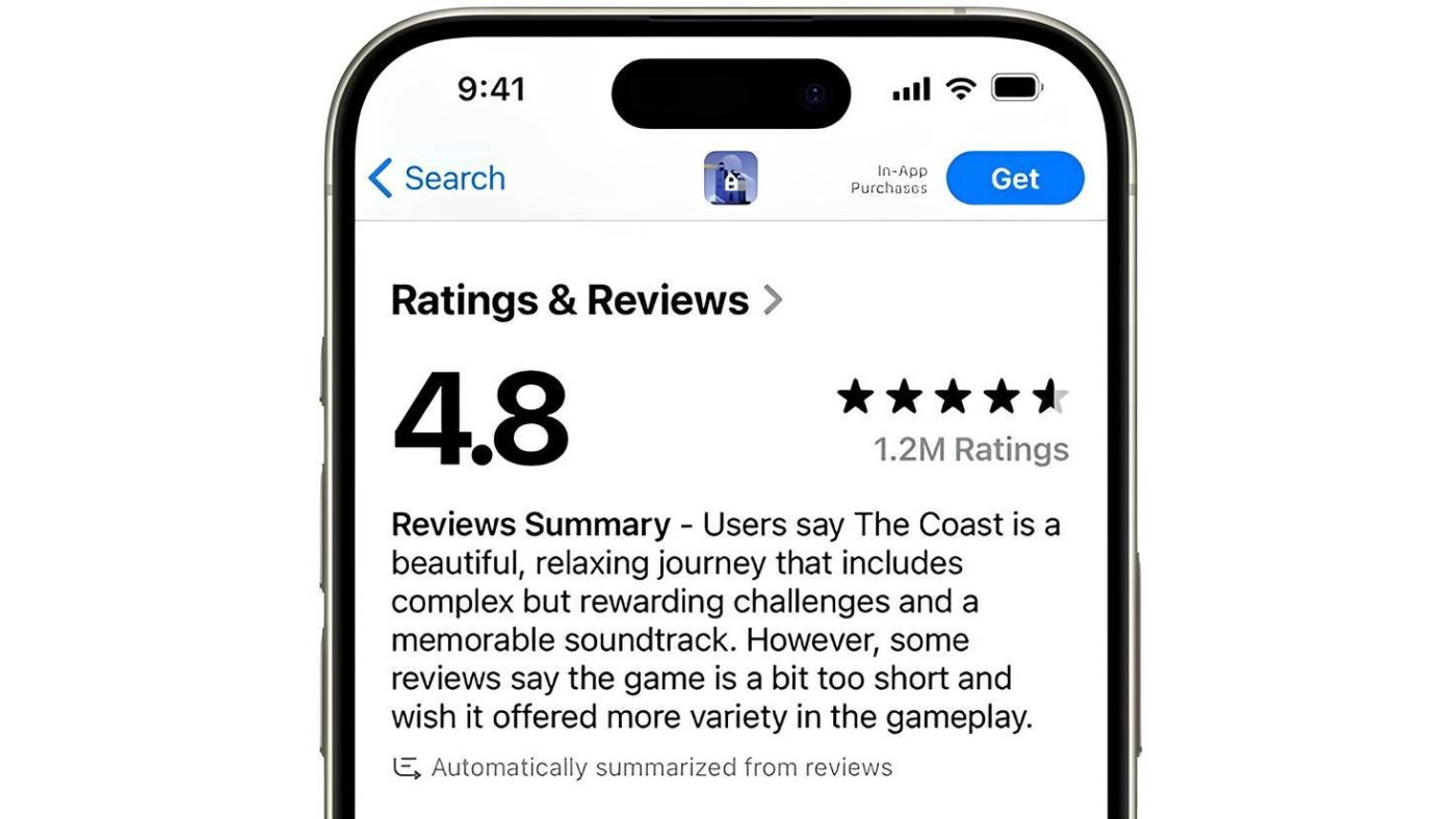 L'App Store utilise l'IA pour résumer les avis d'utilisateurs avec iOS 18.4
