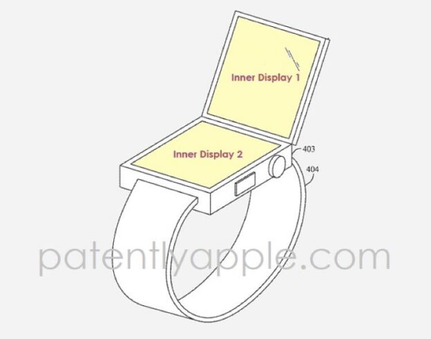 image de l'article Brevet : Apple a imaginé une Apple Watch dotée d’un écran pliable et de deux capteurs photo