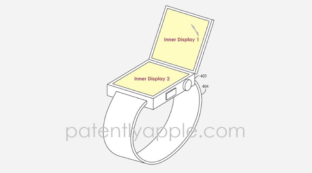 Brevet : Apple a imaginé une Apple Watch dotée d’un écran pliable et de deux capteurs photo