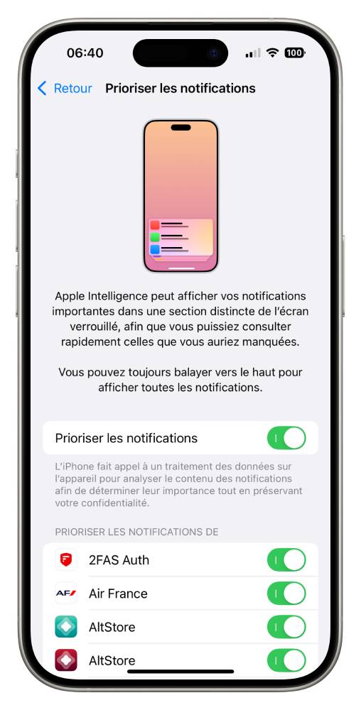 Prioriser Les Notifications iOS 18.4 Beta 2