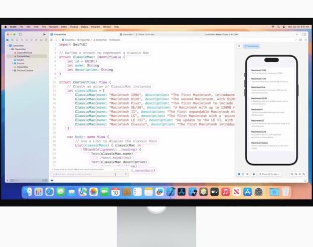 Image Swift Assist : annoncé par Apple en 2024, l’assistant de codage par IA est aux abonnés absents