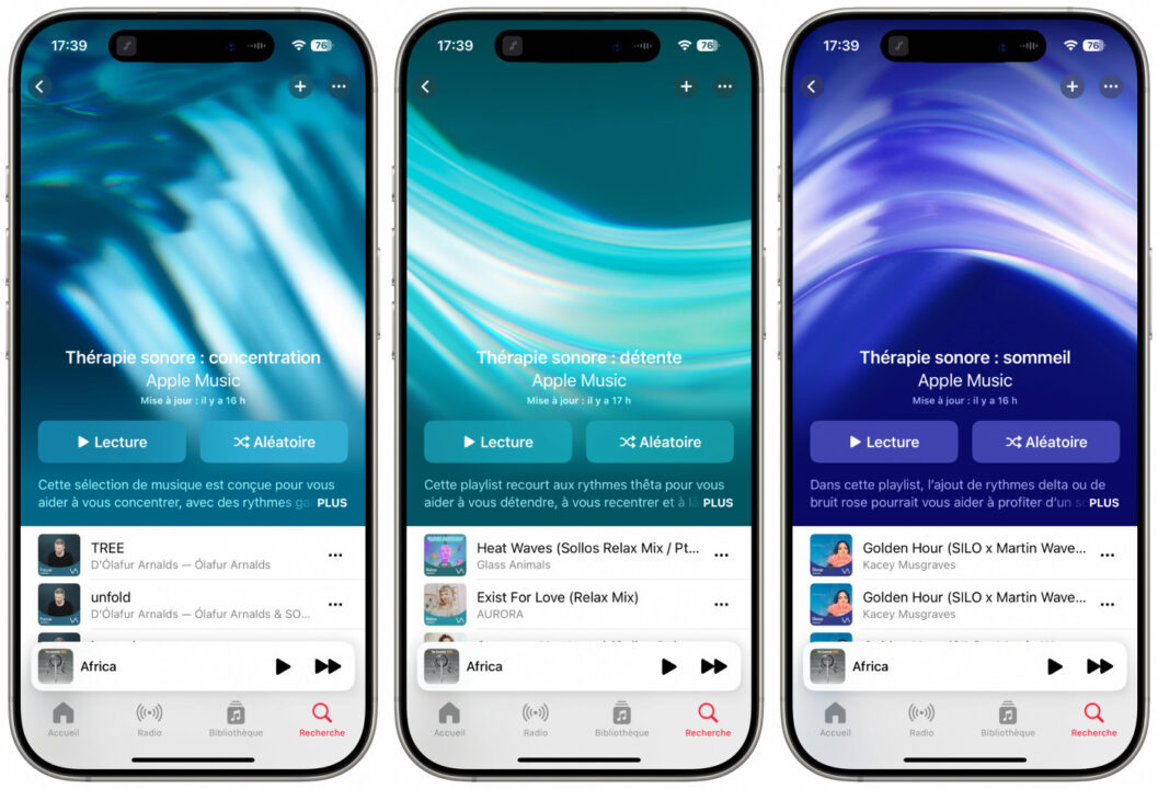 Apple Music Therapie Sonore
