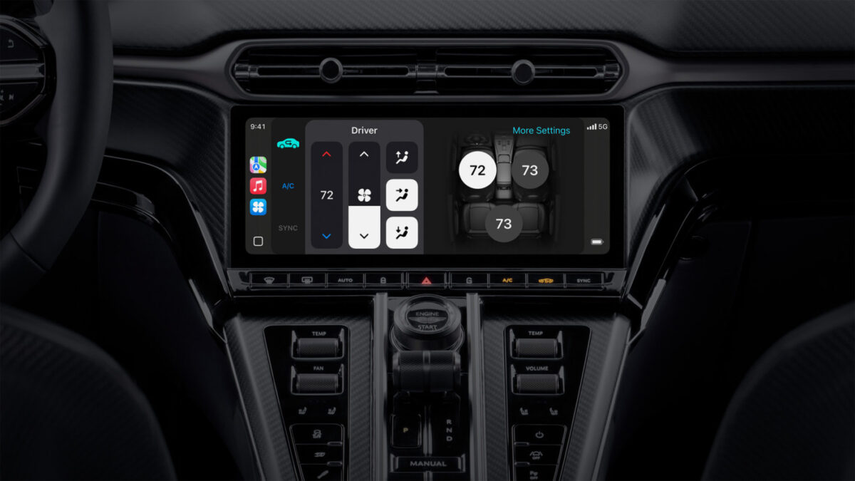 CarPlay Ultra Controles Climatisation