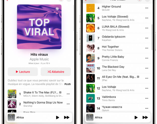 Image Apple Music : Shazam lance une playlist « Hits viraux » avec les tendances de TikTok et autres