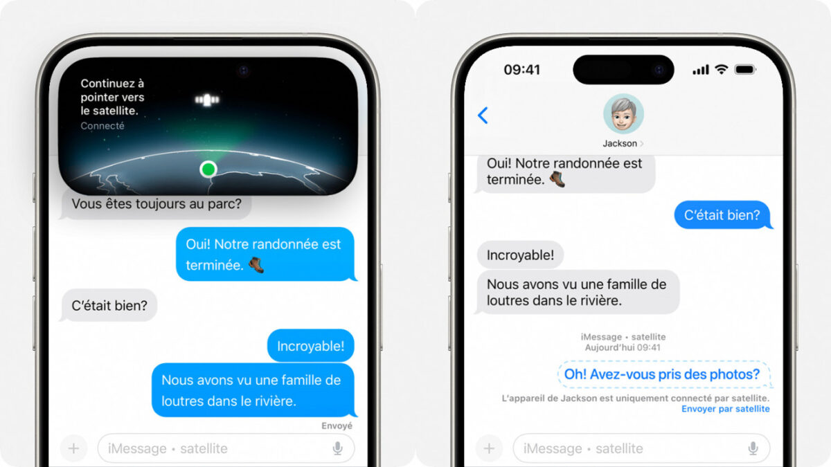 iPhone Messages Par Satellite