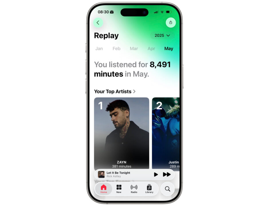 Apple Music Replay Natif Application iOS 26