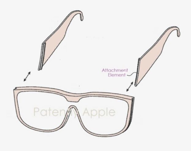 Image Brevet : Apple planche sur des Apple Glasses modulaires