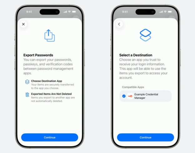Image Passkeys : Apple ajoute l’import et l’export avec iOS 26 et les autres systèmes