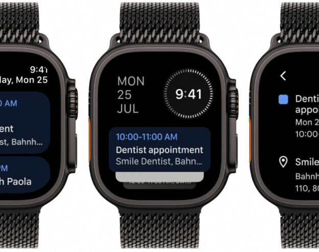 Image Google Agenda a maintenant une application Apple Watch